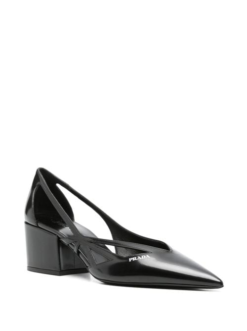 LEATHER CUT-OUT PUMPS