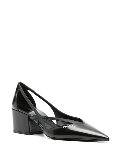 LEATHER CUT-OUT PUMPS