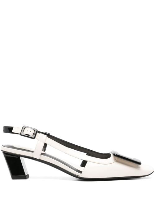 BELLE VIVIER LEATHER SLINGBACK PUMPS