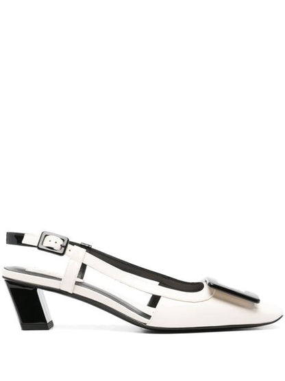 BELLE VIVIER LEATHER SLINGBACK PUMPS