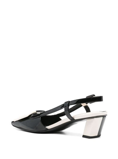 BELLE VIVIER LEATHER SLINGBACK PUMPS