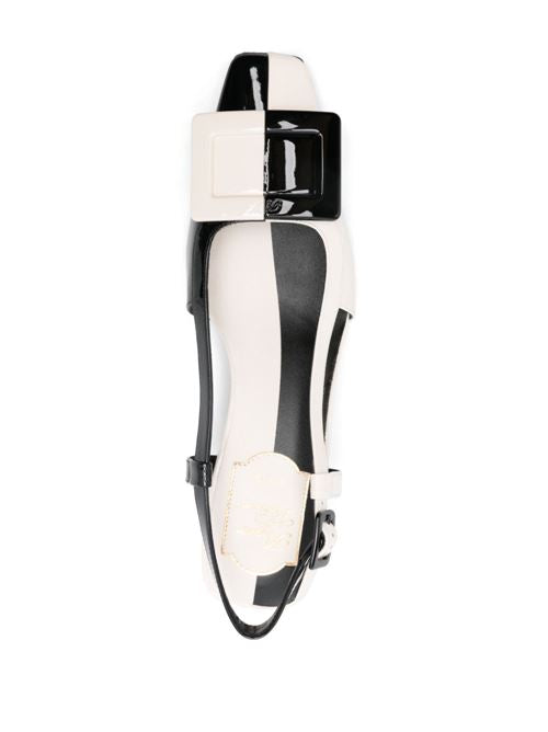 BELLE VIVIER LEATHER SLINGBACK PUMPS