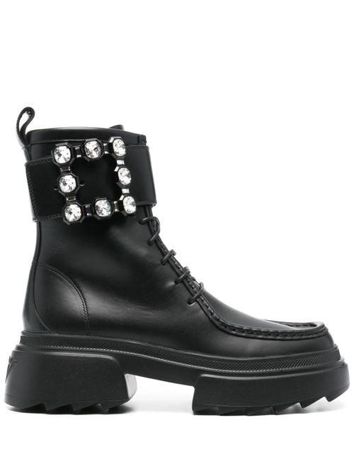 WALLAVIV STRASS BUCKLE LEATHER BOOTS
