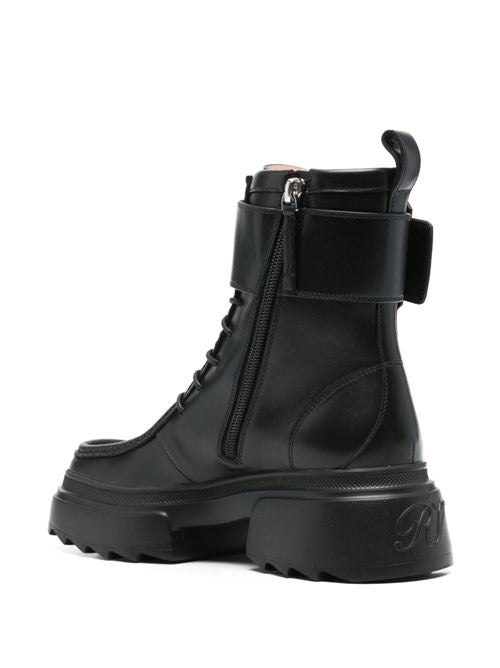WALLAVIV STRASS BUCKLE LEATHER BOOTS