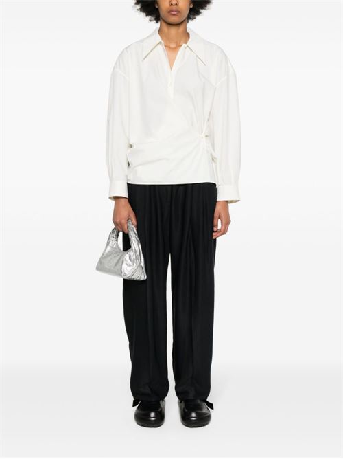 WOOL WIDE LEG TROUSERS