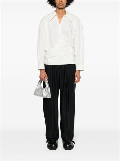WOOL WIDE LEG TROUSERS