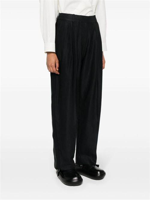 WOOL WIDE LEG TROUSERS