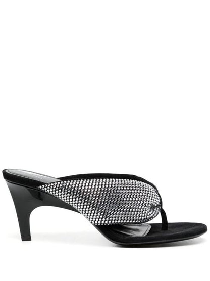 STRASS EMBELLISHED THONG SANDALS