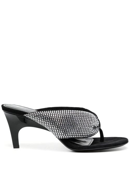 STRASS EMBELLISHED THONG SANDALS