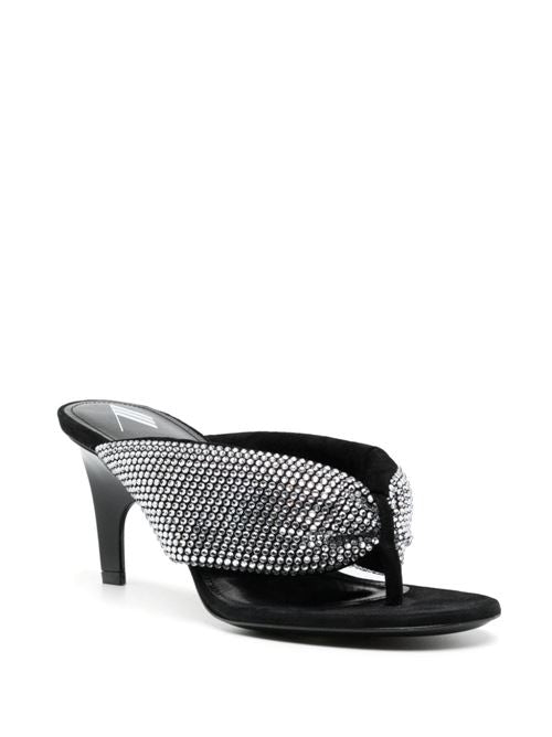 STRASS EMBELLISHED THONG SANDALS