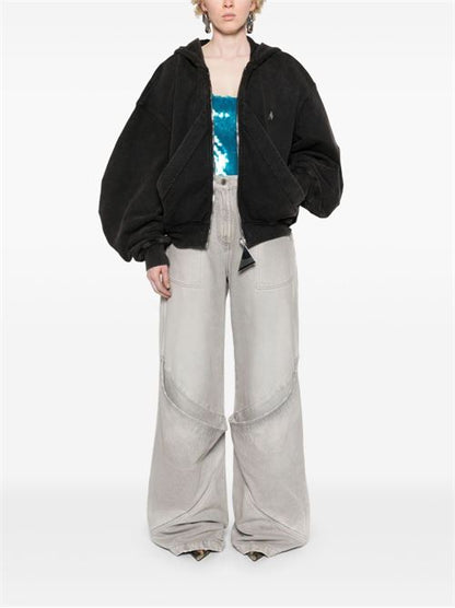 WIDE-LEG DENIM COTTON JEANS