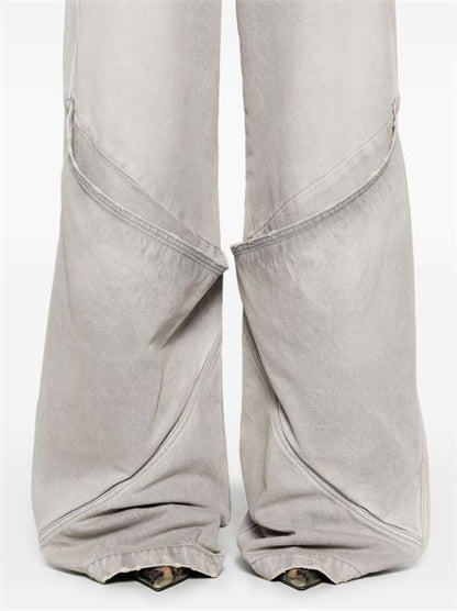 WIDE-LEG DENIM COTTON JEANS