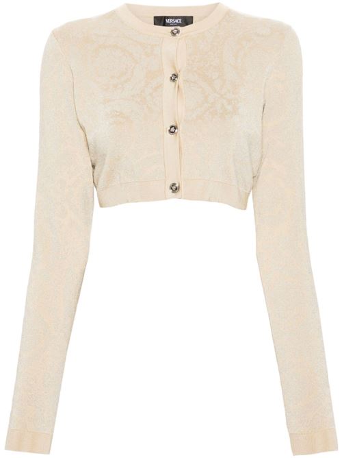 BAROCCO TEXTURE CROPPED CARDIGAN