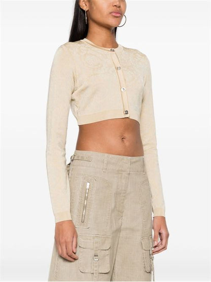 BAROCCO TEXTURE CROPPED CARDIGAN