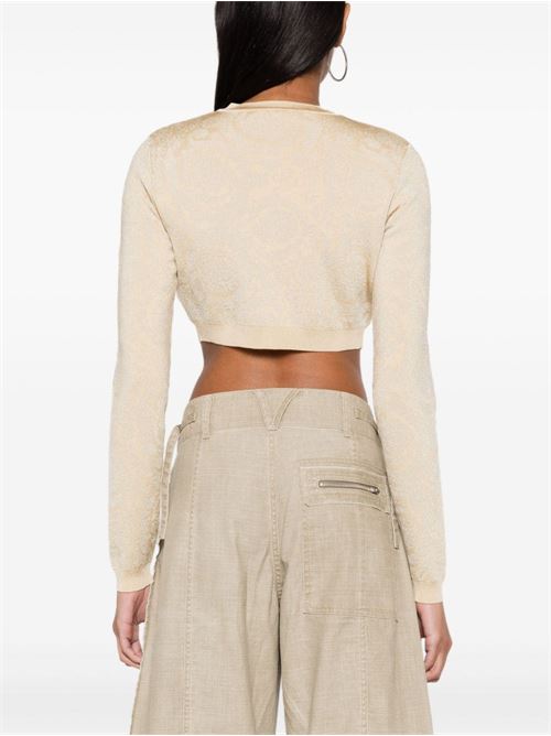BAROCCO TEXTURE CROPPED CARDIGAN