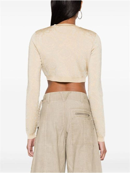 BAROCCO TEXTURE CROPPED CARDIGAN