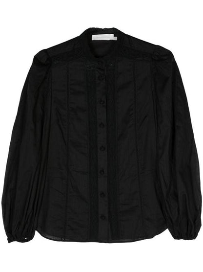 LACE TRIM DETAIL SHIRT
