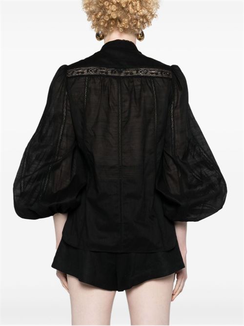 LACE TRIM DETAIL SHIRT