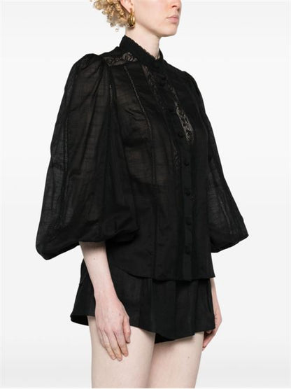LACE TRIM DETAIL SHIRT