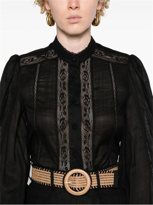 LACE TRIM DETAIL SHIRT