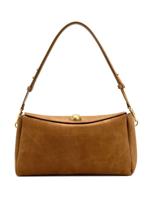 SUEDE LEATHER SHOULDER BAG