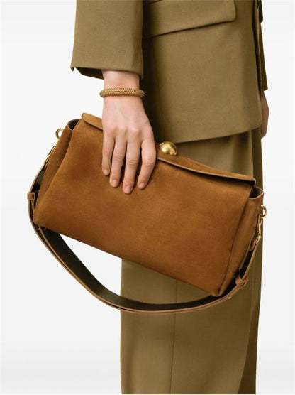 SUEDE LEATHER SHOULDER BAG