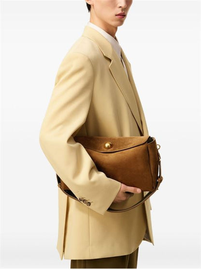 SUEDE LEATHER SHOULDER BAG