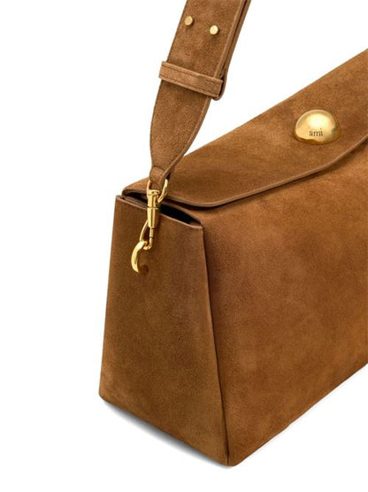 SUEDE LEATHER SHOULDER BAG
