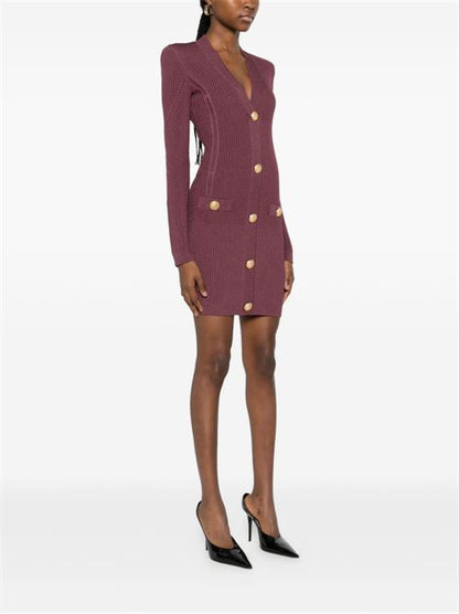 V-NECKED SHORT DRESS