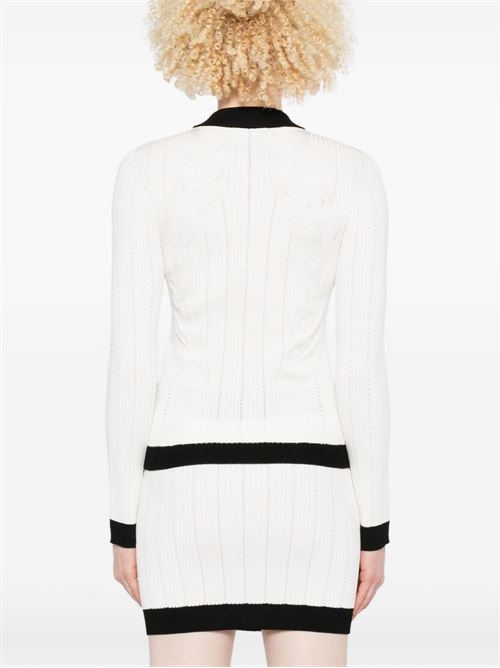 KNITTED CREWNECK CARDIGAN