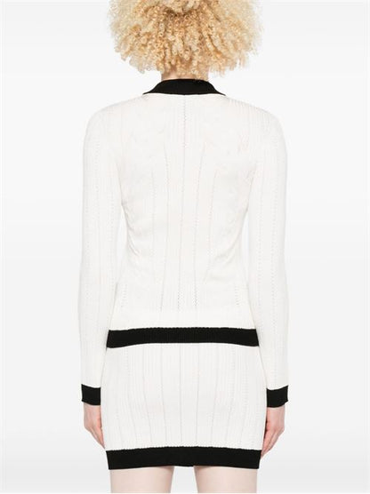 KNITTED CREWNECK CARDIGAN