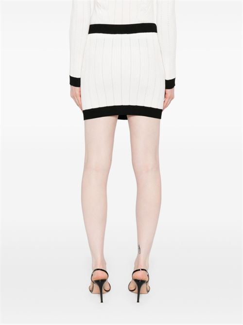 KNITTED BUTTONED MINI SKIRT