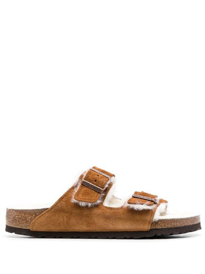 ARIZONA SHEARLING SUEDE SANDALS