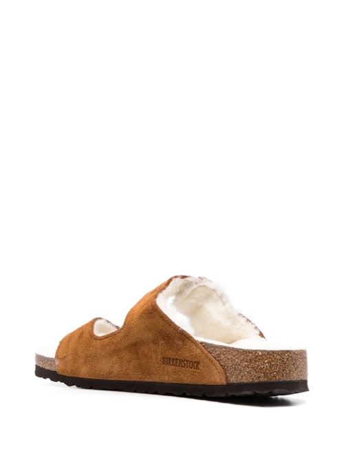 ARIZONA SHEARLING SUEDE SANDALS