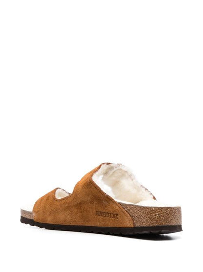ARIZONA SHEARLING SUEDE SANDALS