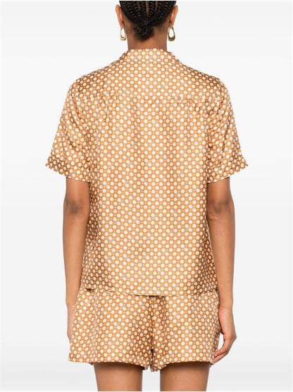 PRINTED SILK PAJAMA SHIRT