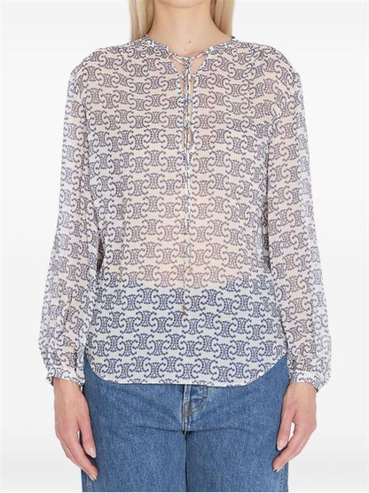 LOGO SILK BLOUSE