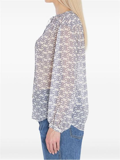 LOGO SILK BLOUSE