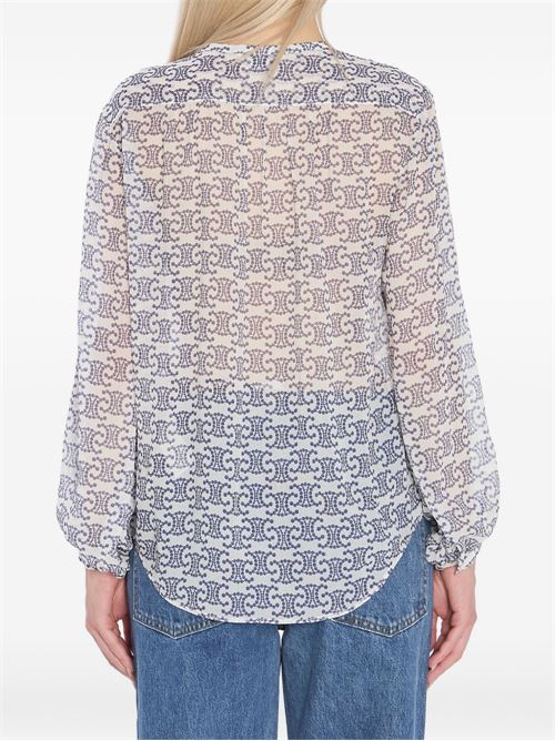 LOGO SILK BLOUSE