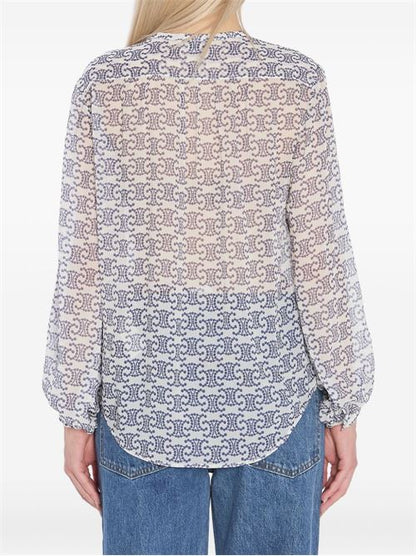 LOGO SILK BLOUSE