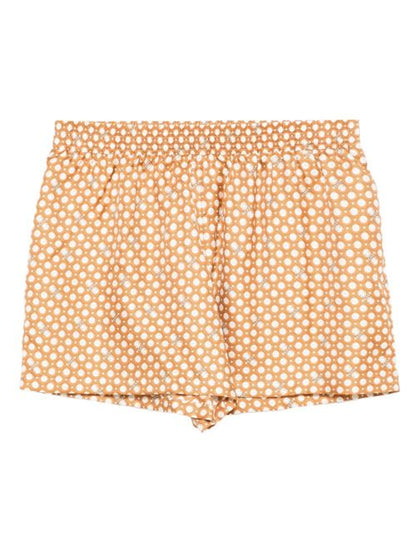 PRINTED SILK PAJAMA SHORTS