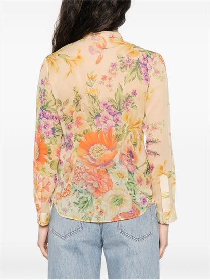 PRINTED SILK BLOUSE