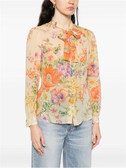 PRINTED SILK BLOUSE