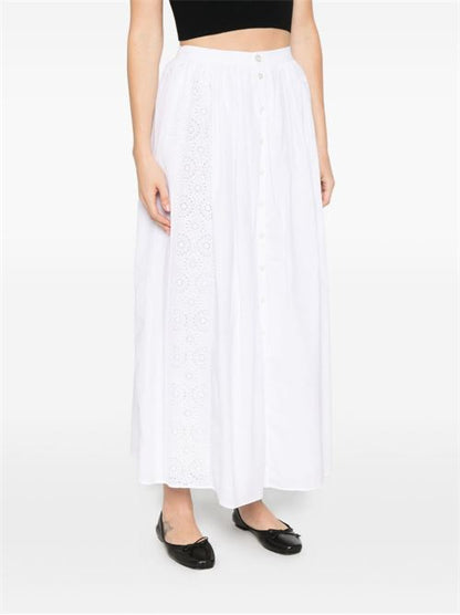 BRODERIE ANGLAISE MIDI SKIRT