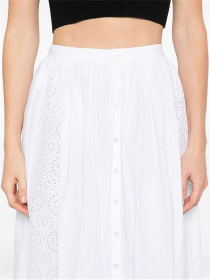 BRODERIE ANGLAISE MIDI SKIRT