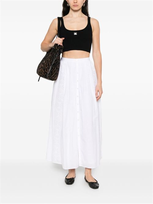 BRODERIE ANGLAISE MIDI SKIRT