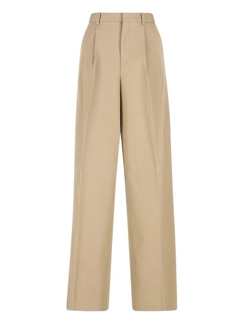 WOOL AND COTTON TROUSERS