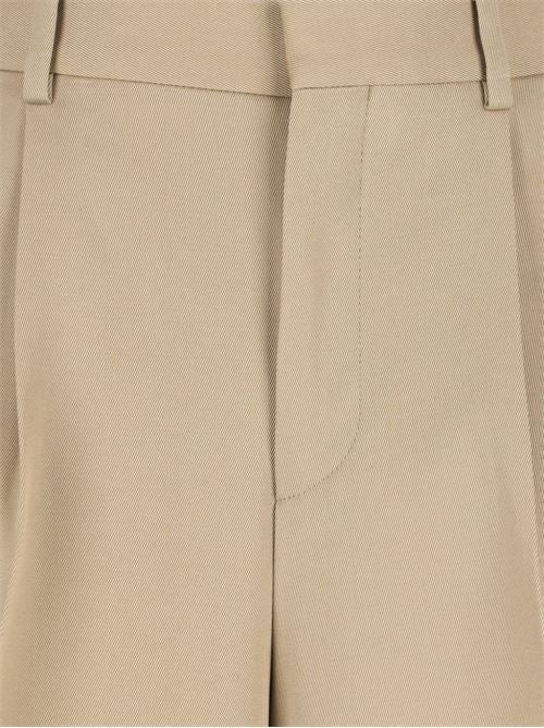 WOOL AND COTTON TROUSERS