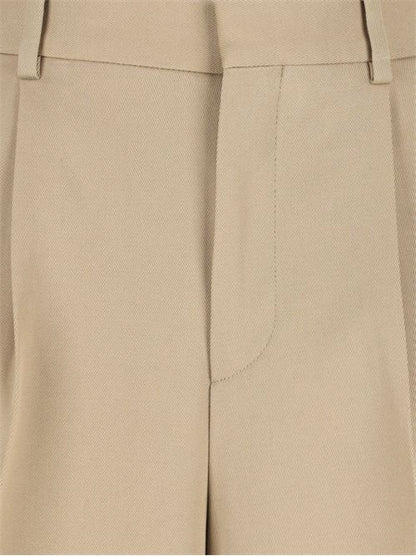 WOOL AND COTTON TROUSERS