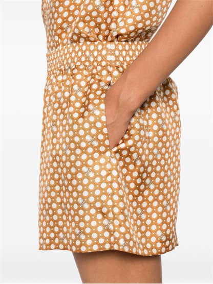 PRITNED SILK SHORTS